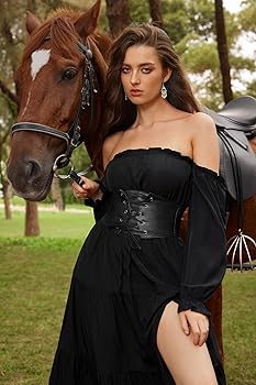 GRACE KARIN Corset Belt for Women Underbust Boned Lace Up